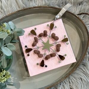 Free People Holiday Lights Hanging‎ Ornament Burgundy Pom Pom Ornament